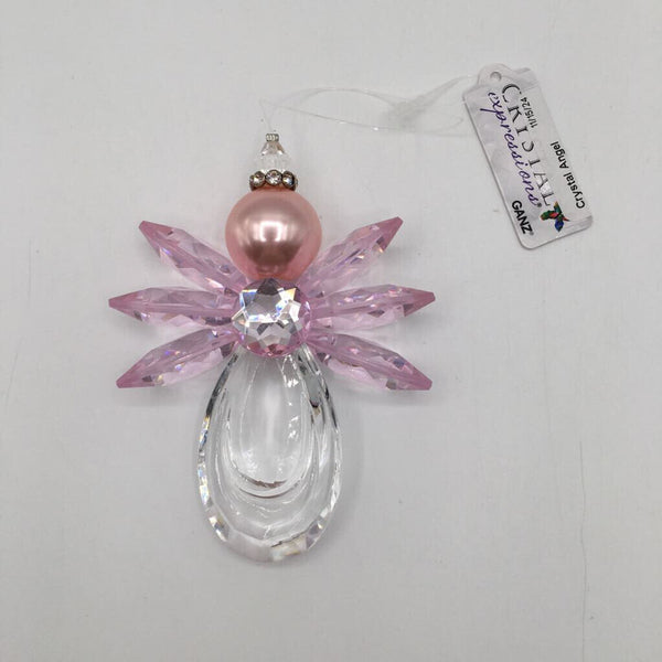 Crystal Angel Ornament-Pnk