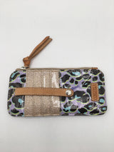 Purple leopard wallet