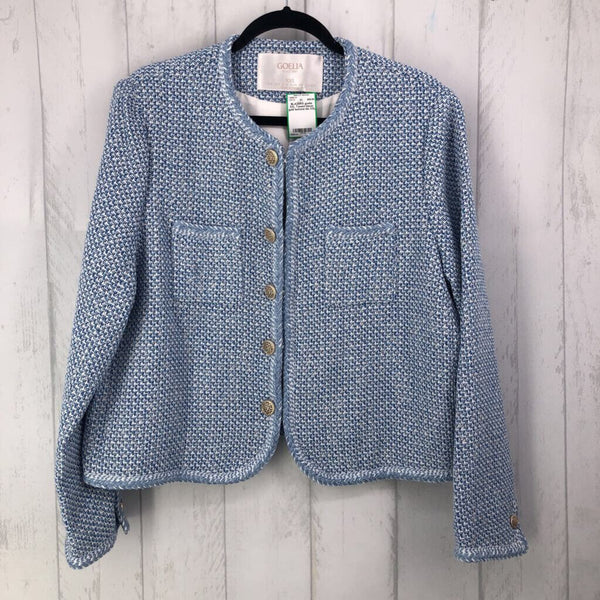 XXL Tweed blazer gold buttons