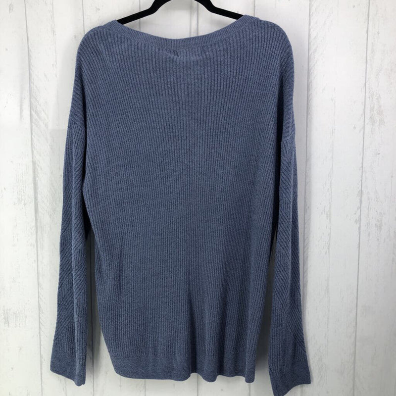 XL Ribbed v-neck l/s top