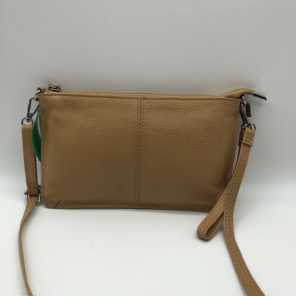 Pebbled leather crossbody