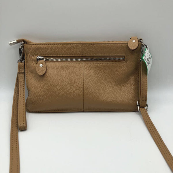 Pebbled leather crossbody