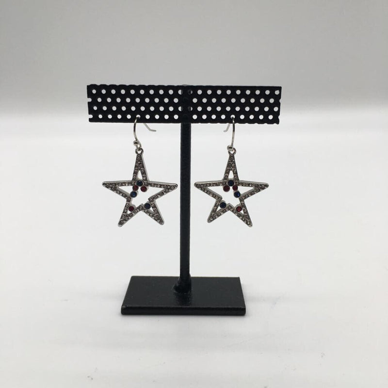 Rhinestone star dangle earrings