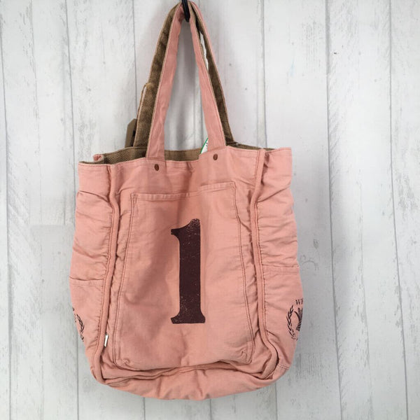 NWT reversible burlap tote