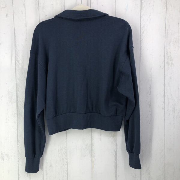 XS Crop collared sweatshirt