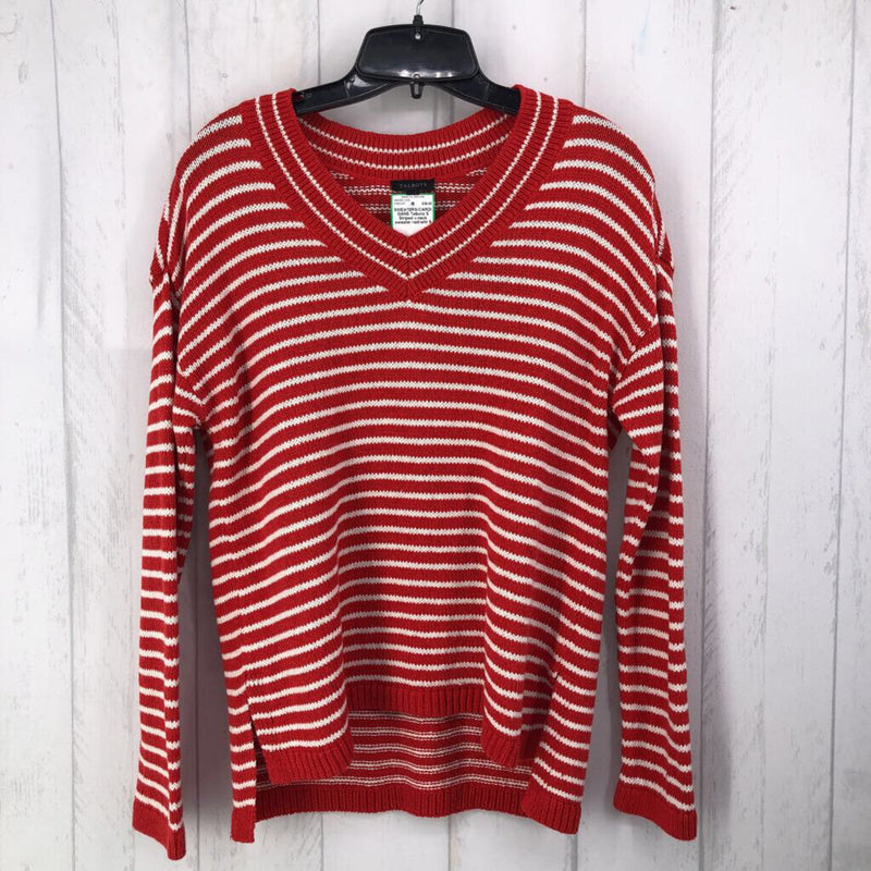 S Striped v-neck sweater