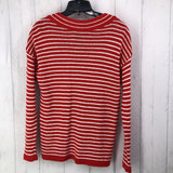 S Striped v-neck sweater