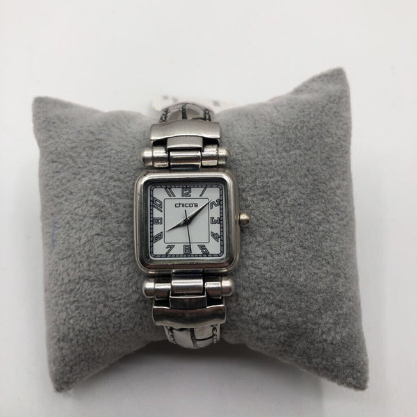 Chicos silvertone cuff watch