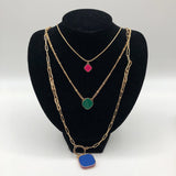 17" Chicos Layered multicolor stone necklace