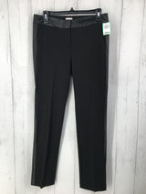 4 Faux leather trim pants