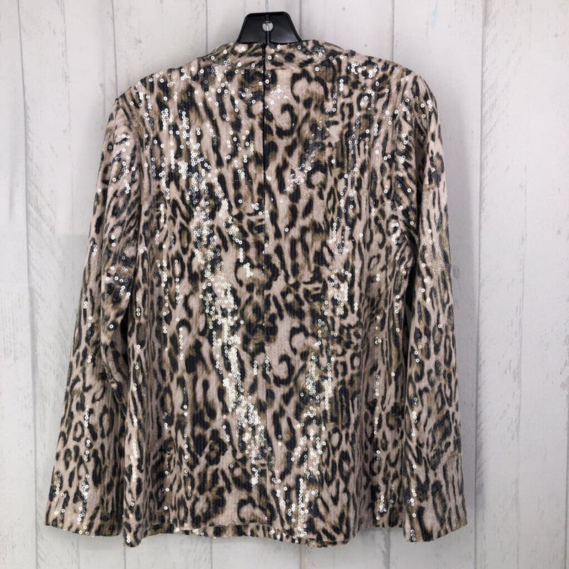 1/M Sequin snakeskin print l/s top