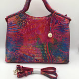 R365 rainbow fish croc embossed shoulder bag