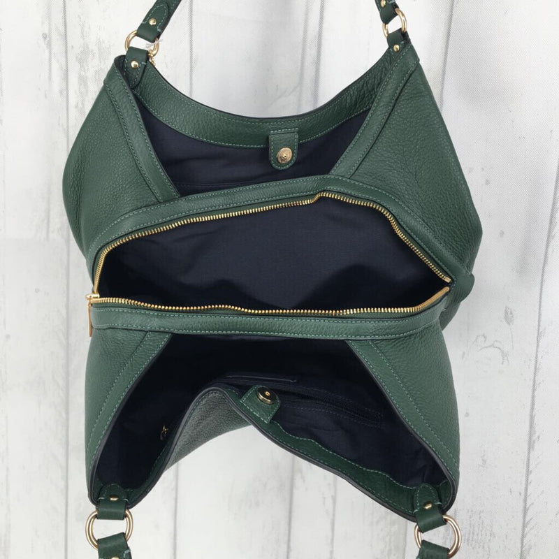 triple compartment hobo shoulder bag