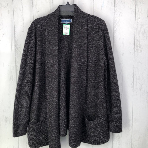 XL Ribbed open front cardigan