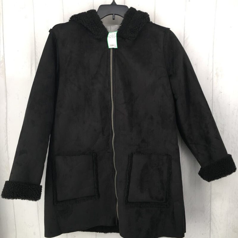 L Sherpa lined hooded coat