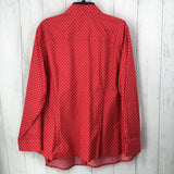 R74 3X Polka dot button down l/s top