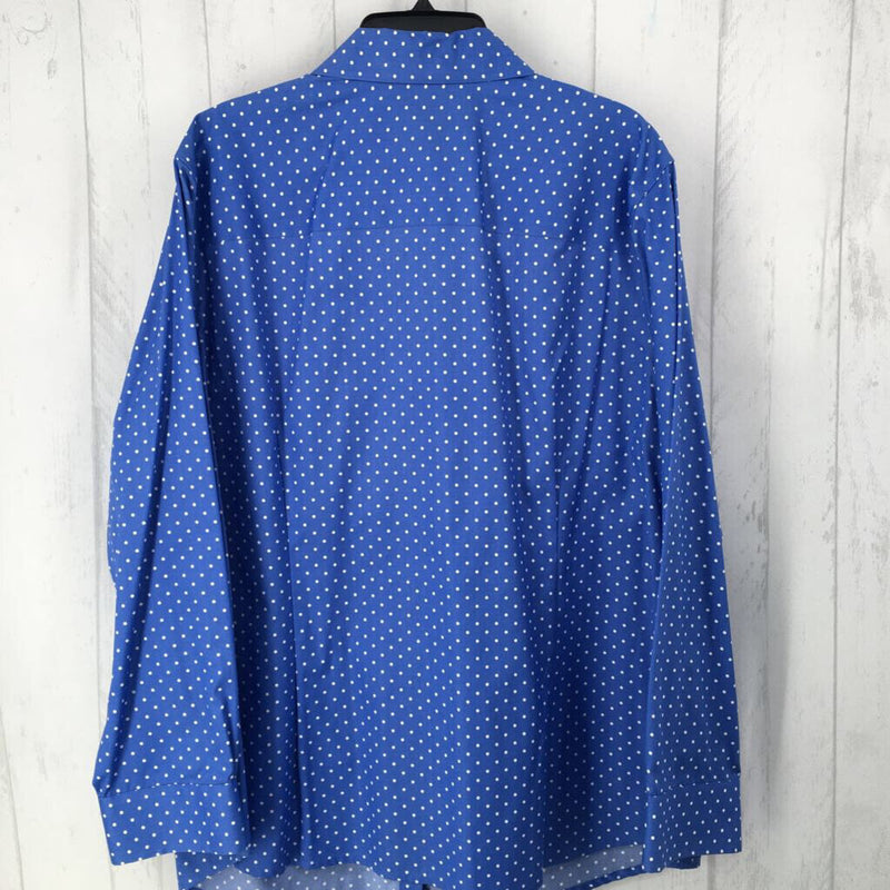 R74 3X Polka dot button down l/s top