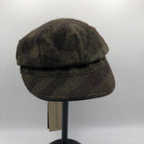 R225 tweed check wool peakedcap