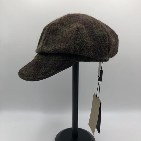 R225 tweed check wool peakedcap