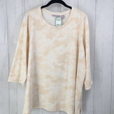 1X Camo print 3/4 slv top