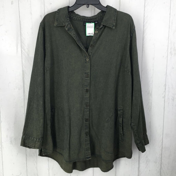 XL Denim button down l/s top