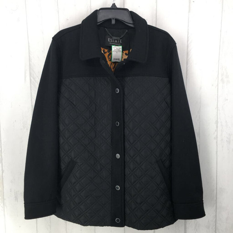 XL Quilted snap button coat