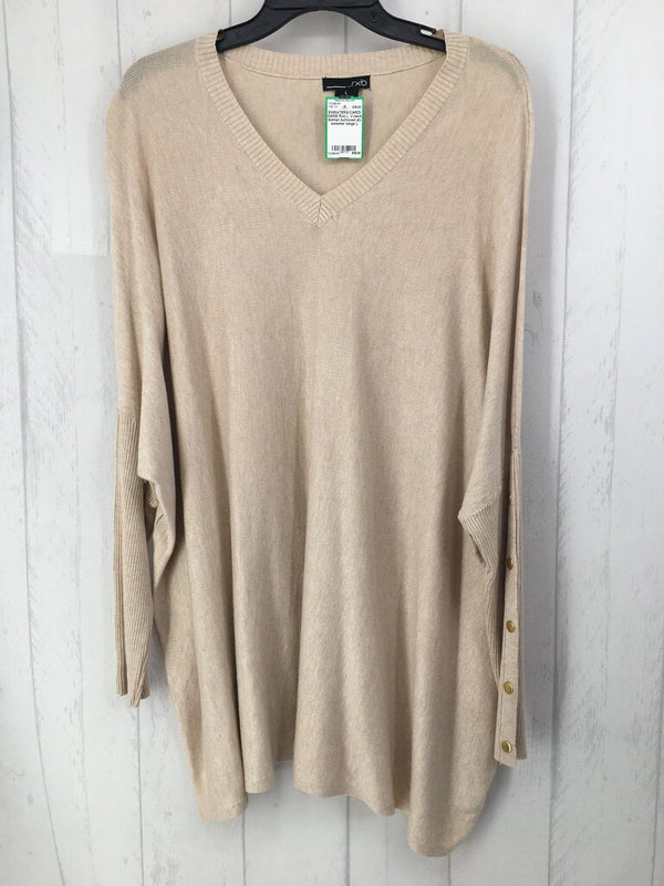 L V-neck dolman buttoned slv sweater