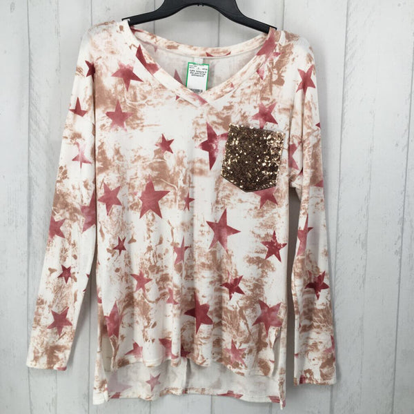 S Star print l/s top