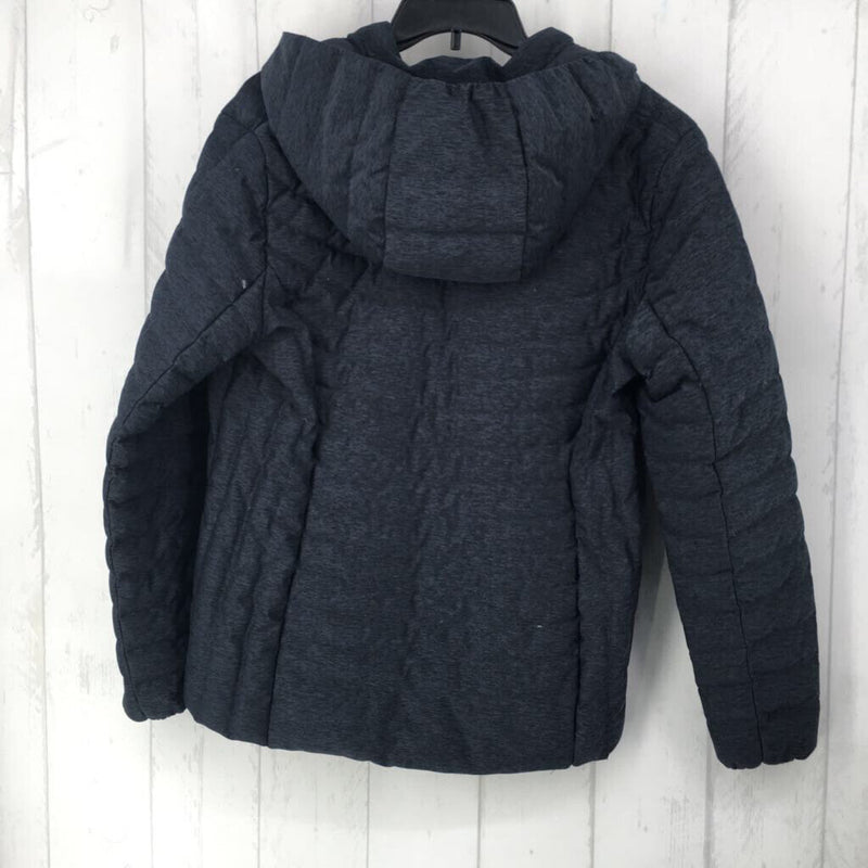 L Quilted hooded coat