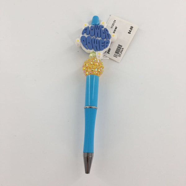 blue flower power pen