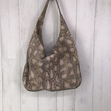 snake skin embossed hobo shoulder bag