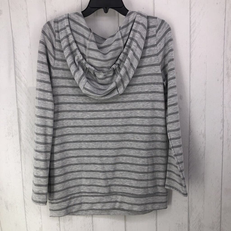 S Striped hooded l/s top