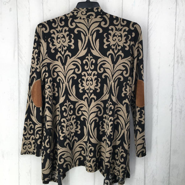 M Damask print cardigan