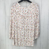 XL 3/4 slv dot print top