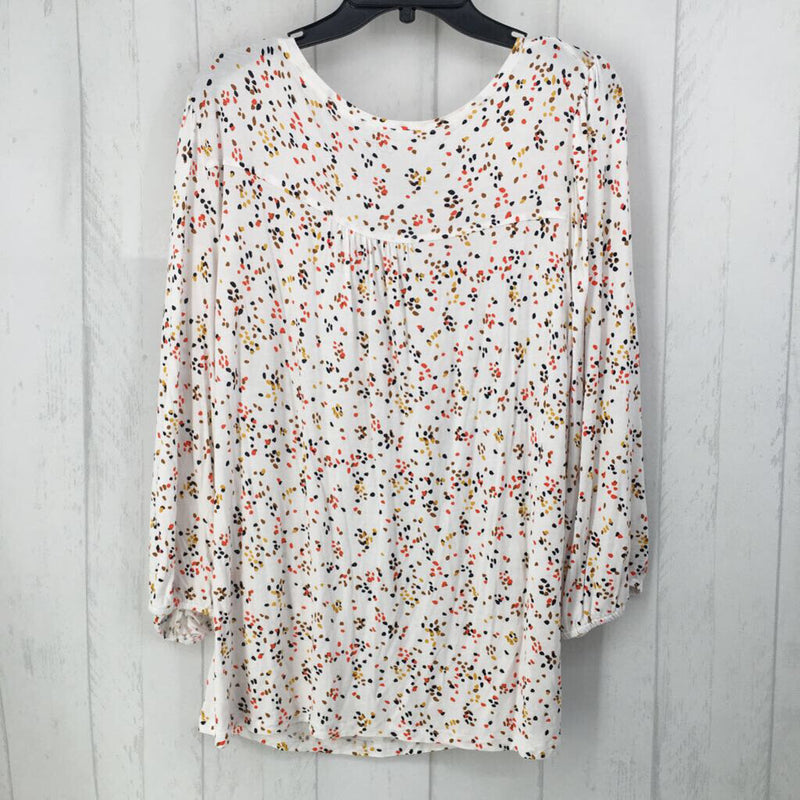 XL 3/4 slv dot print top