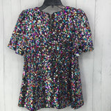 M s/s sequin top