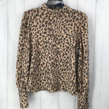 M animal print l/s top