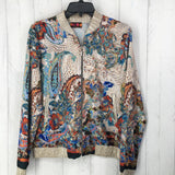 L Printed zip up jacket