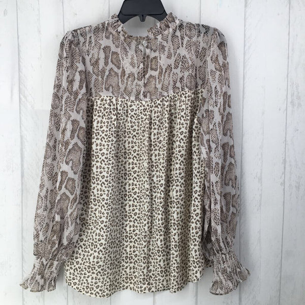 M animl print l/s top