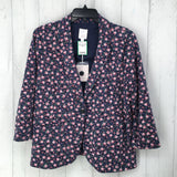 R64 L floral button blazer