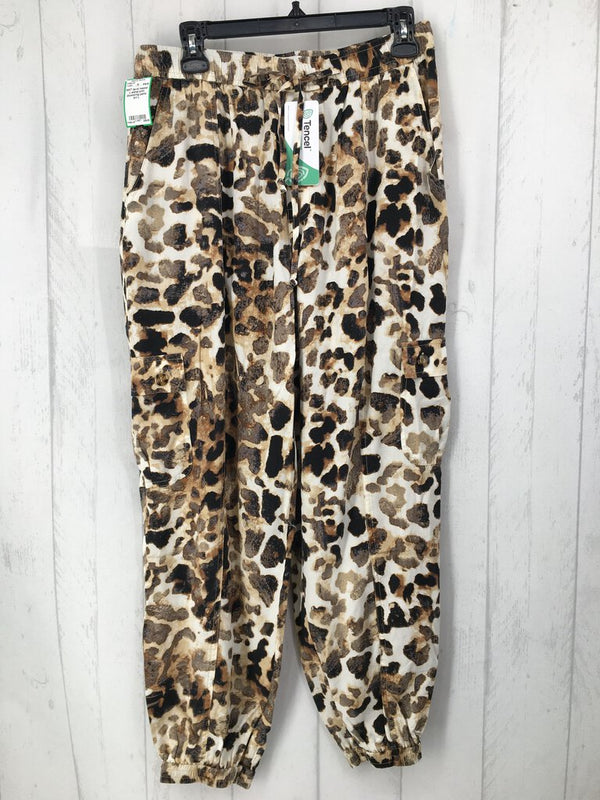 L animal print drawstring pants