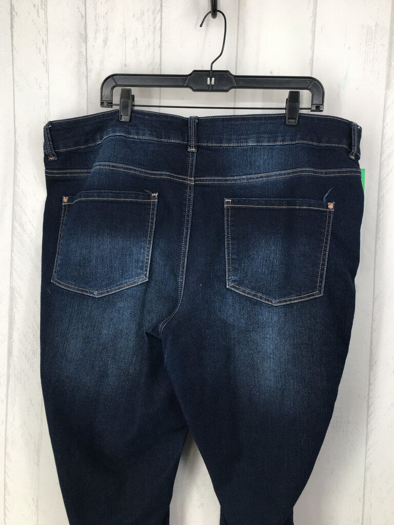 22 Hi-rise straight leg jeans