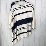 3(XL) Striped dolman slv top