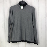 L Marled layered t-neck l/s top