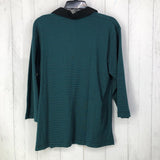 XL Striped v-neck l/s top