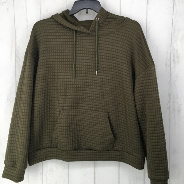 XXL Textured hooded sweatshirt