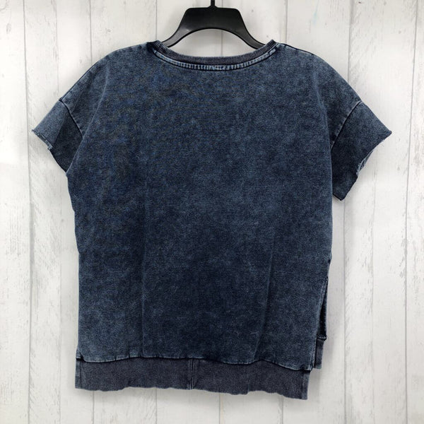 S Distressed s/s crewneck top