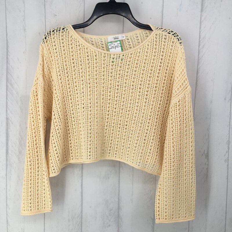 S Mesh 3/4 slv top