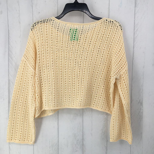 S Mesh 3/4 slv top