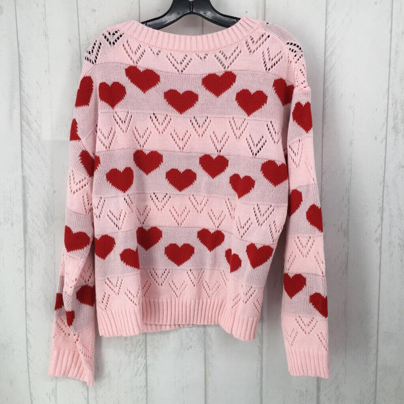 M/L Heart sweater v-neck